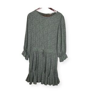 JODIFL Green and White Long Sleeve Dress Size 1X.